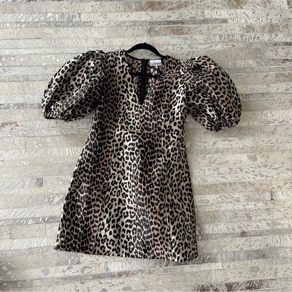 Ganni leopard print mini dress - Picture 9 of 13